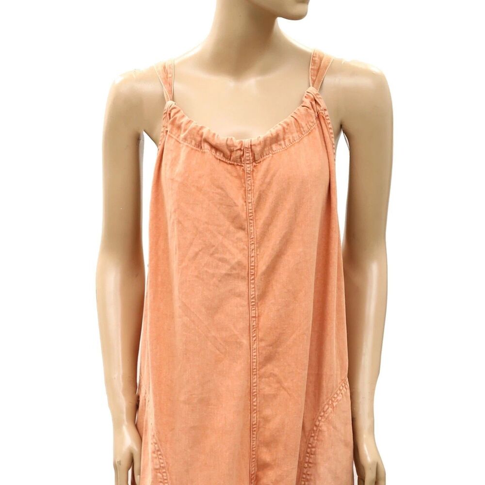 Free People We The Free Freebird Jumpsuit Dress Wide Leg Cotton Cozy S 288975 - Picture 7 of 9